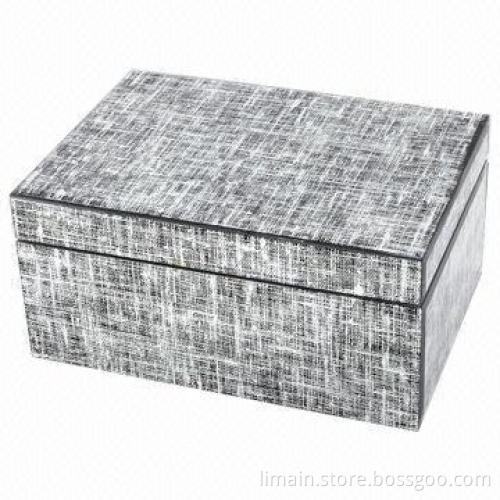 Jewelry Gift Box, Engineered Wood with Metallic-printed Glass